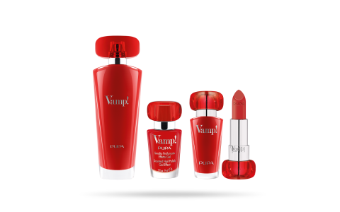 Vamp! Eau de Parfum Red + Vamp! Lipstick and Vamp! Nail Polish - PUPA Milano